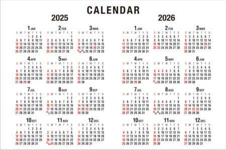 卓上カレンダー　プチシンプルデザイン/年表付き